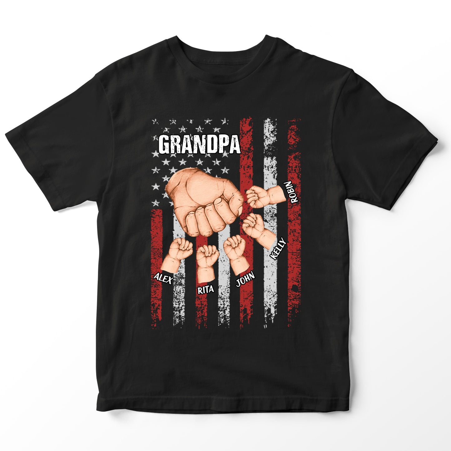 Personalized Family Hand Custom Unisex T-Shirt