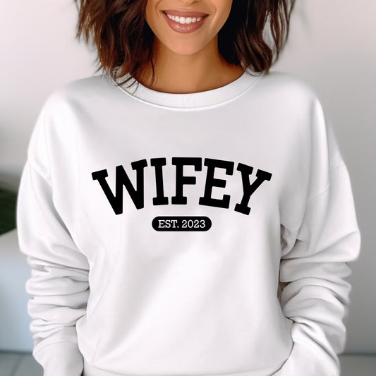 Personalized Wifey Sweatshirt