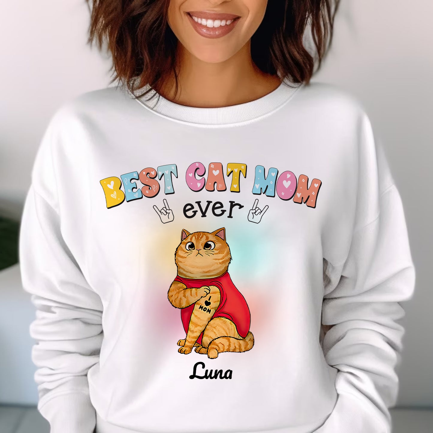 Rockin The Cat Mom Life Personalized Sweatshirt