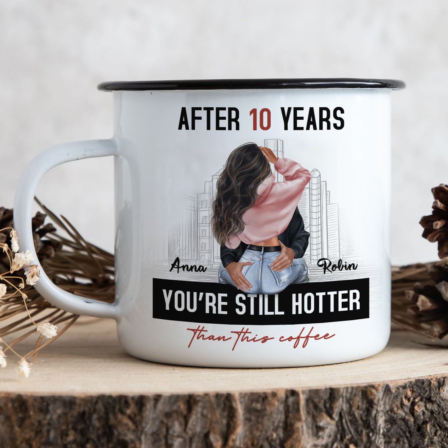 Personalized Custom Camping Mug - Gift for Wedding Anniversary, Gift For Couples - Personalized Custom Gift