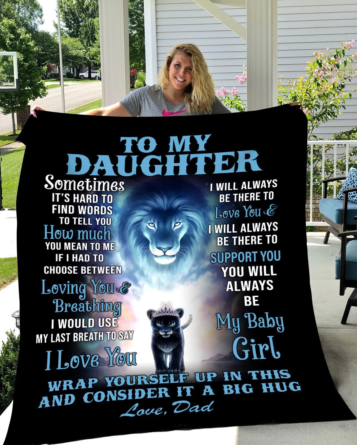 To My Daughter Blanket  From Dad