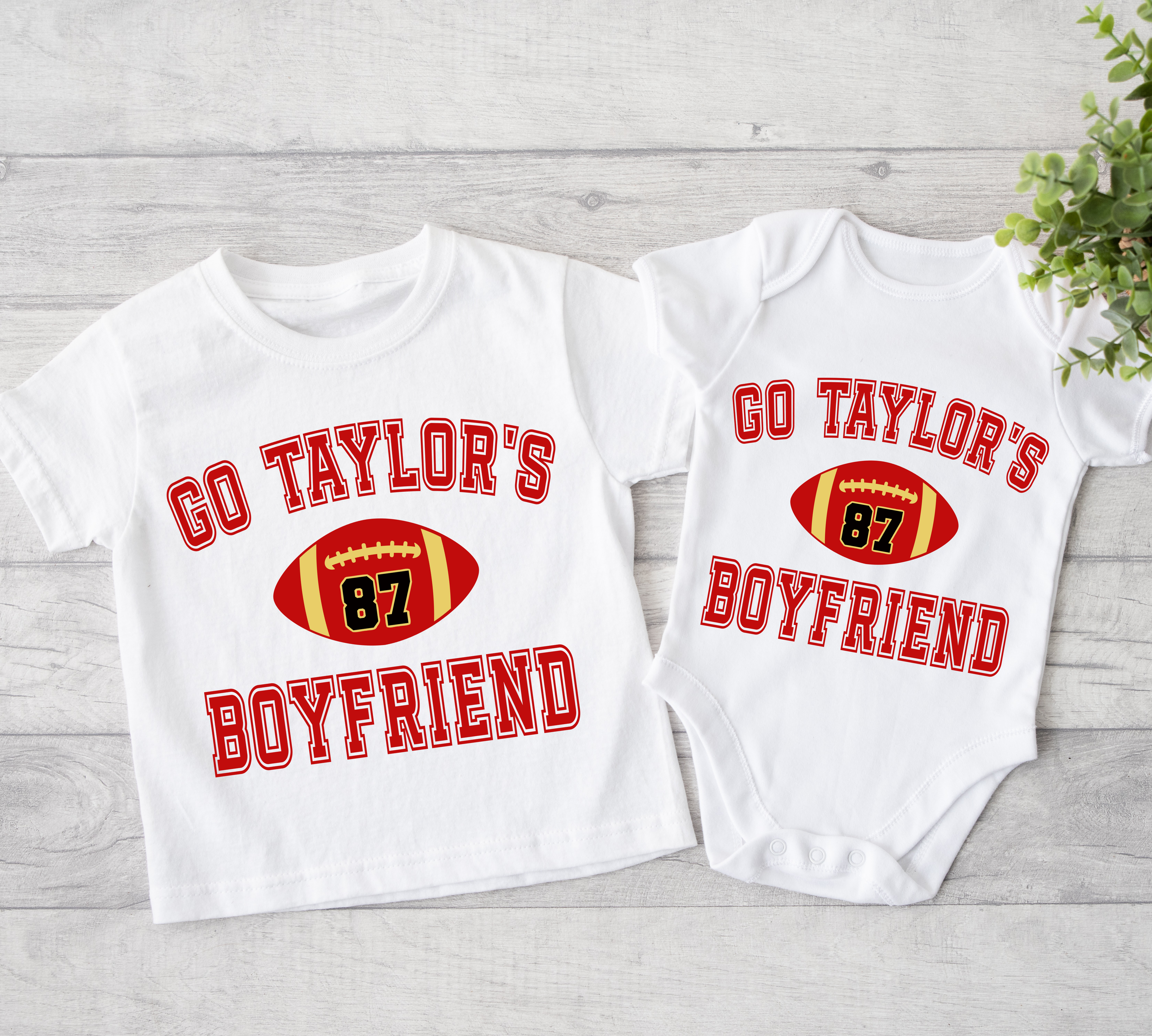 Go Taylors Boyfriend Shirt-Travis And Taylor Shirt-Game Day Bodysuit for kids, Taylor's Tots
