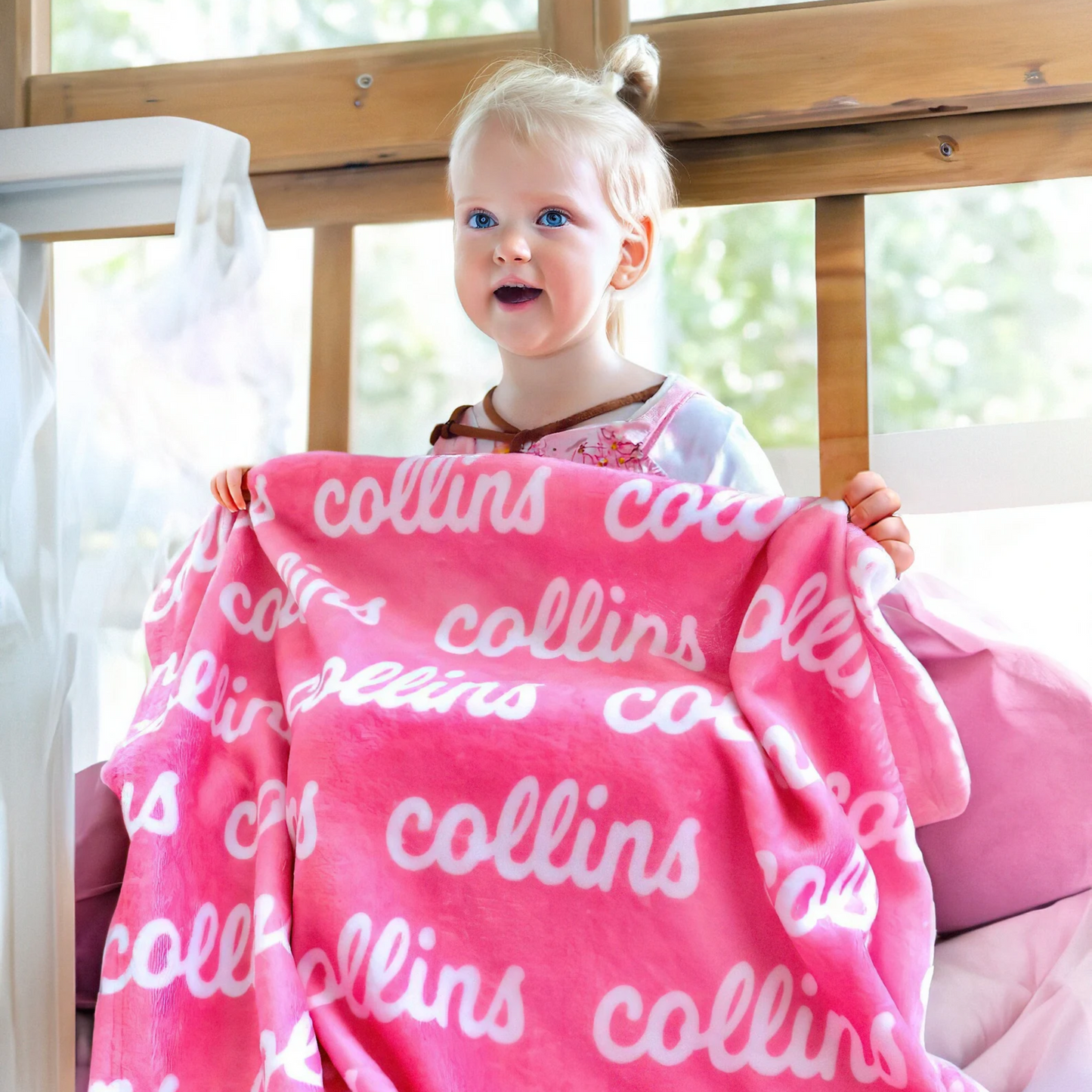 Personalized Sherpa Name Lovely Kid Blanket