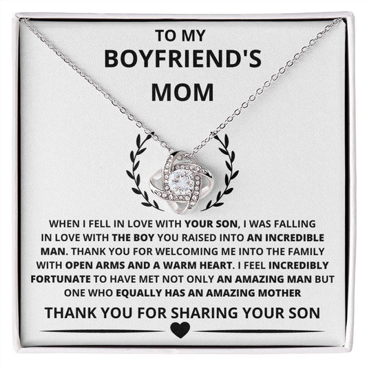 Boyfriend's Mom Gift- Love Knot Necklace