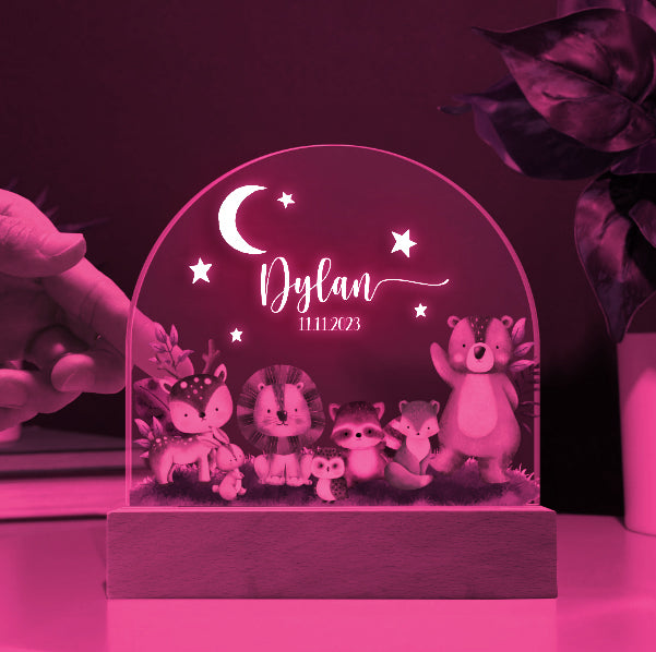 Personalized baby night light, Kids Night Light with name, Baby Room Decor, Baby Shower Gift, Baby Bedside Lamp, Baptism Gift