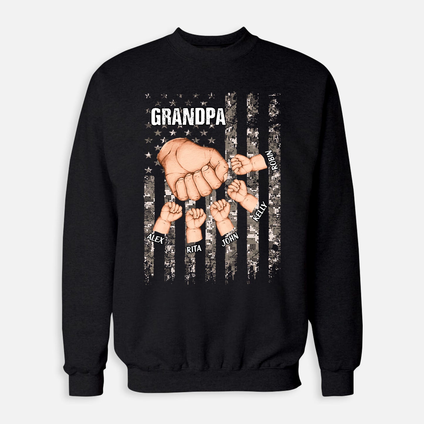 Personalized Family Hand Custom Unisex Sweatshirt