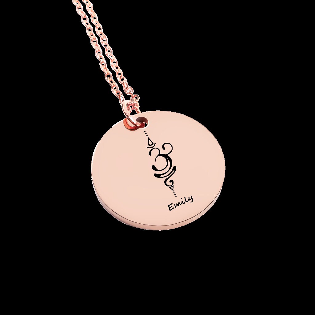 Breathe Necklace, Comforting Gift, Anxiety Gift, Encouraging Gift, Cancer Gift, Thinking of you Gift, Silver Necklace, Yoga Spiritual - BL01