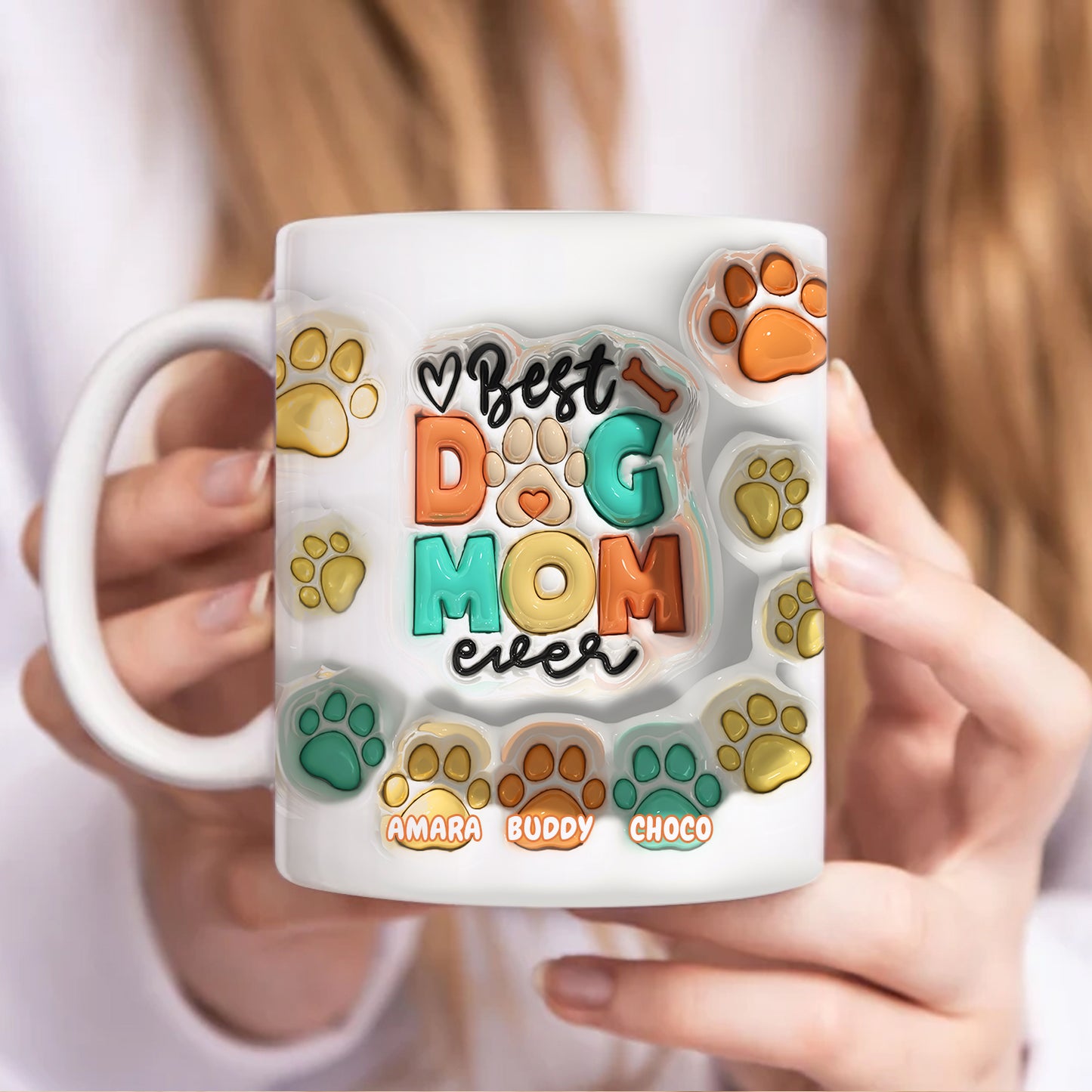 Furry Friend Ever - Dog & Cat Personalized Custom 3D Inflated Effect Printed Mug, Gift for Pet Lover