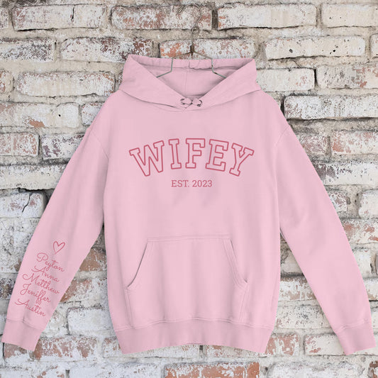 Personalized Hoodie Gift For Wifey, Mama, Hubby
