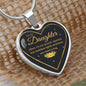 To My Daughter Heart Necklace