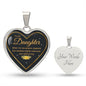 To My Daughter Heart Necklace