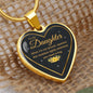 To My Daughter Heart Necklace