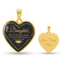 To My Daughter Heart Necklace