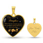 Heart Pendant Necklace For Daughter "Celebrate your Special Bond"