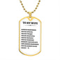To My Wife Dog Tag