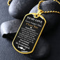 To My Love Dog Tag