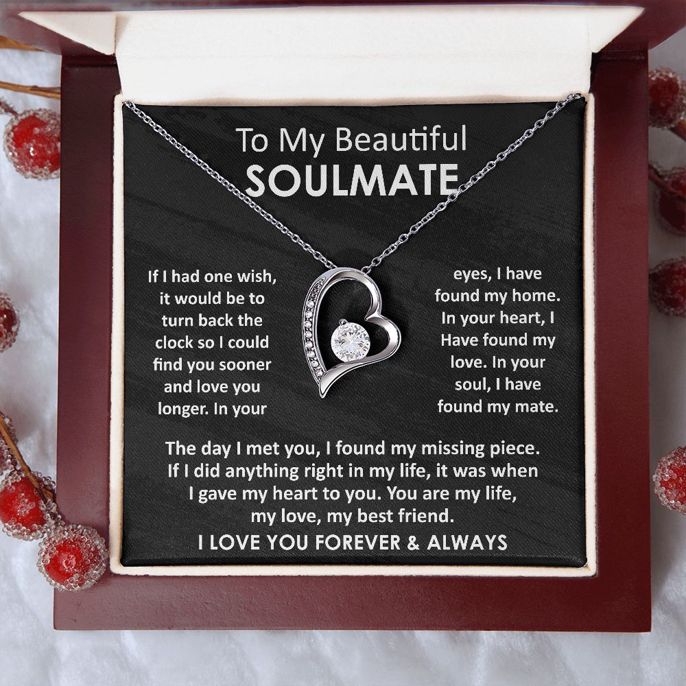 To My Beautiful Soulmate Forever Love Necklace