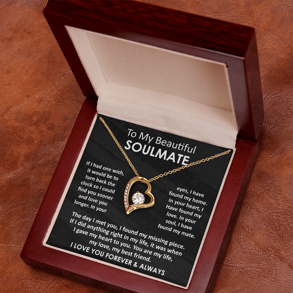 To My Beautiful Soulmate Forever Love Necklace