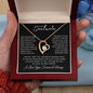 "Heartfelt Soulmate Necklace with Custom Love Message Card - Romantic Gift Idea"