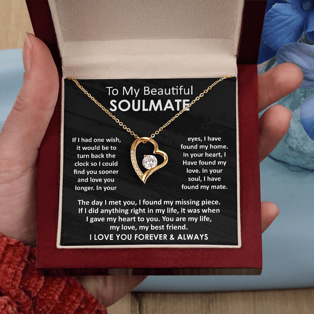 To My Beautiful Soulmate Forever Love Necklace