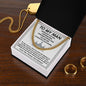 To My Man Cuban Link Chain Necklace King