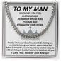To My Man Cuban Link Chain Necklace King