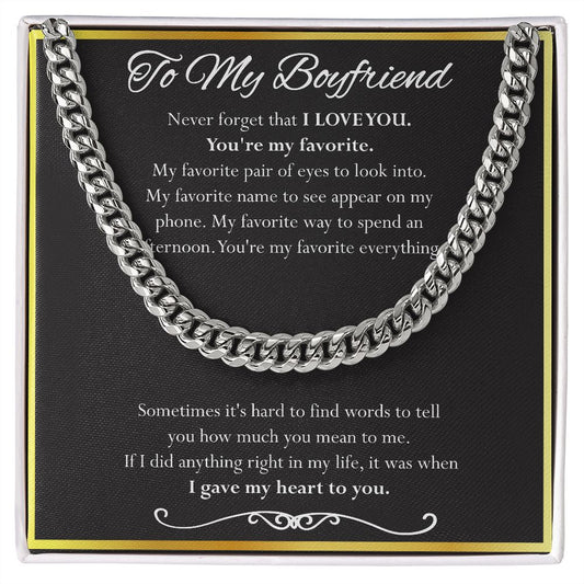 Cuban Link Chain Gift For Boyfriend.