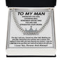 To My Man Cuban Link Chain Necklace King