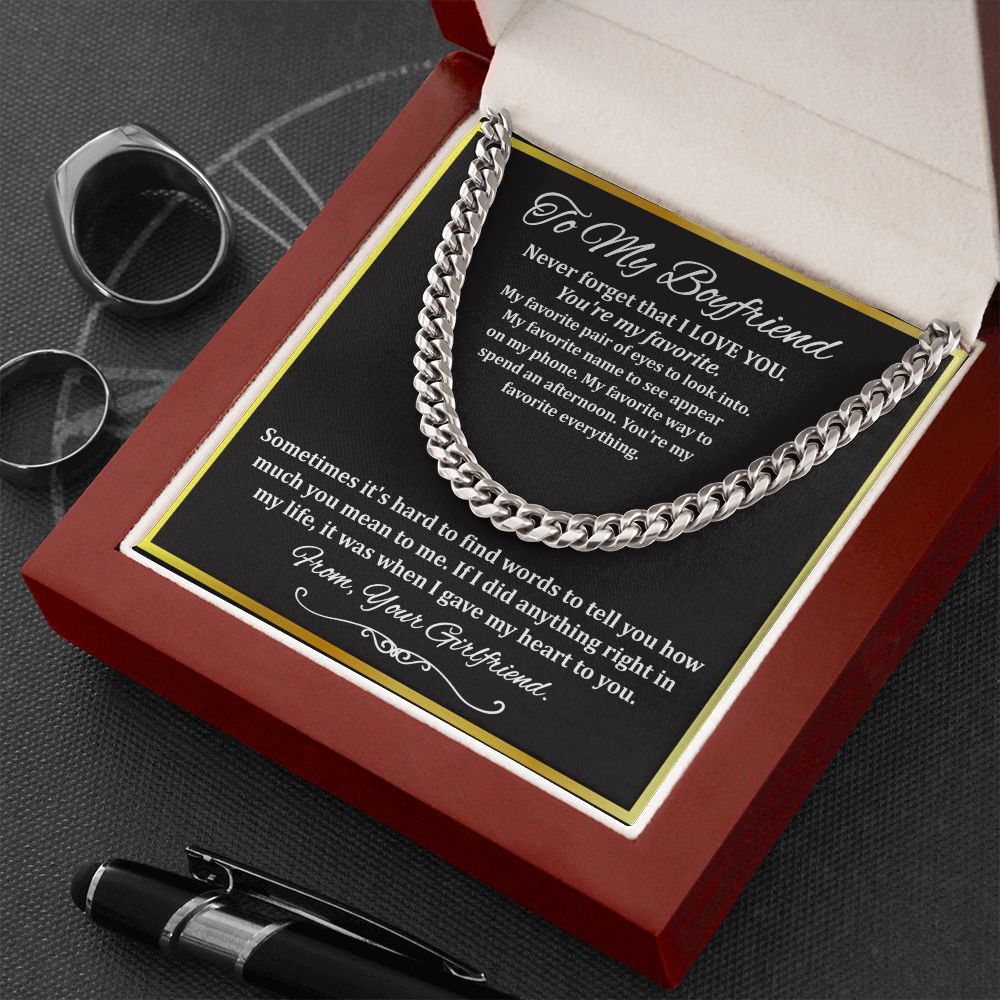 Your Special Gift To Him Cuban Link Chain (Boyfriend)