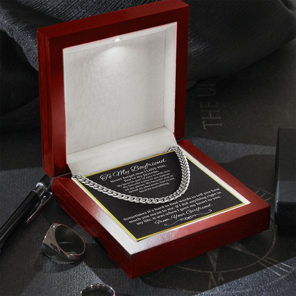 Your Special Gift To Him Cuban Link Chain (Boyfriend)