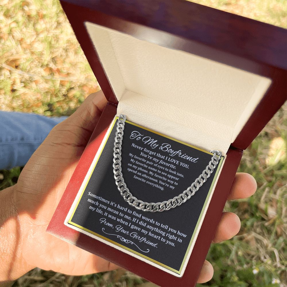 Your Special Gift To Him Cuban Link Chain (Boyfriend)