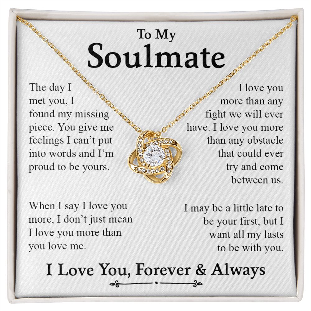 My Soulmate | My Missing Piece - Love Knot Necklace