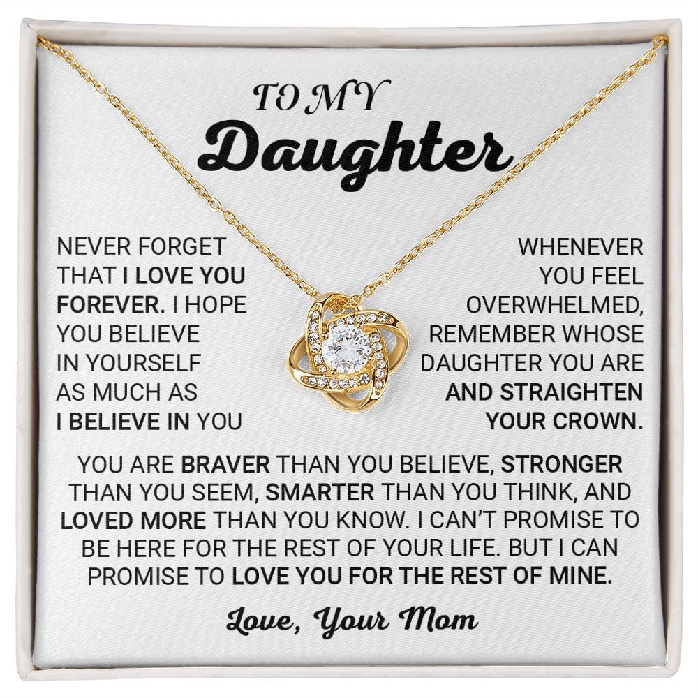 TO MY DAUGHTER (LOVE KNOT NECKLACE)