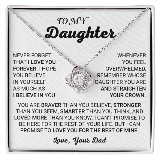 TO MY DAUGHTER (LOVE KNOT NECKLACE)