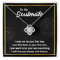 My Soulmate Love You Always & Forever Love knot Necklace