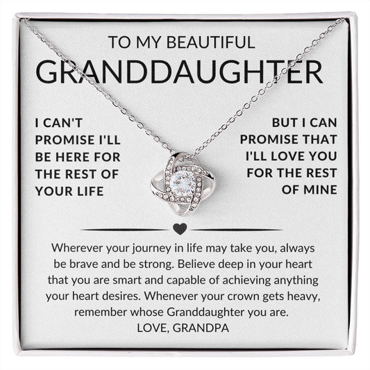 Love Knot Necklace Gorgeous Gift for Your Grand Daughter