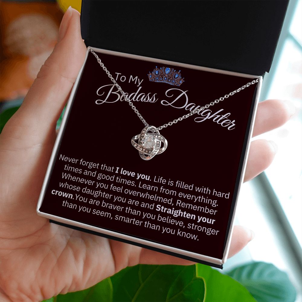 Love Knot Necklace Gift For Badass Daughter
