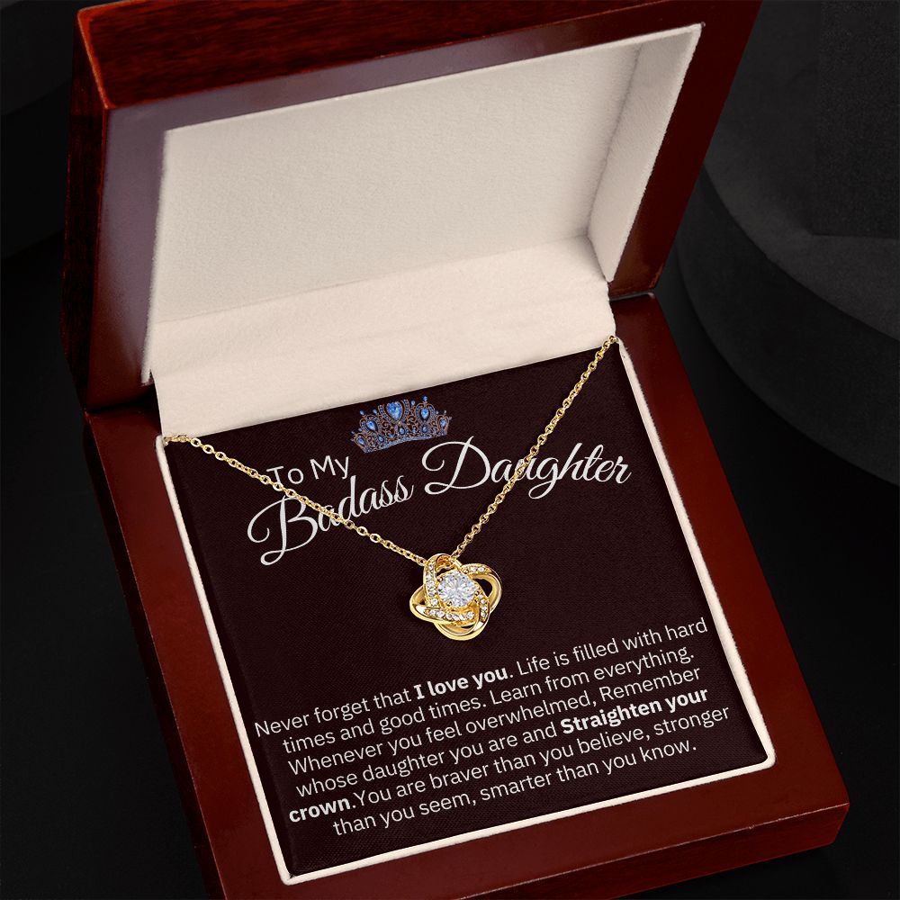 Love Knot Necklace Gift For Badass Daughter