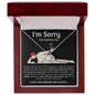 I'M Sorry For Hurting You Flower Love Knot Necklace