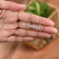 Personalize Name Necklace with Message Card For Mom