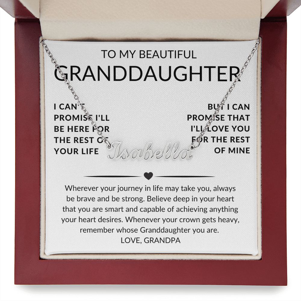 Personalize Name Necklace for your Grand Daughter