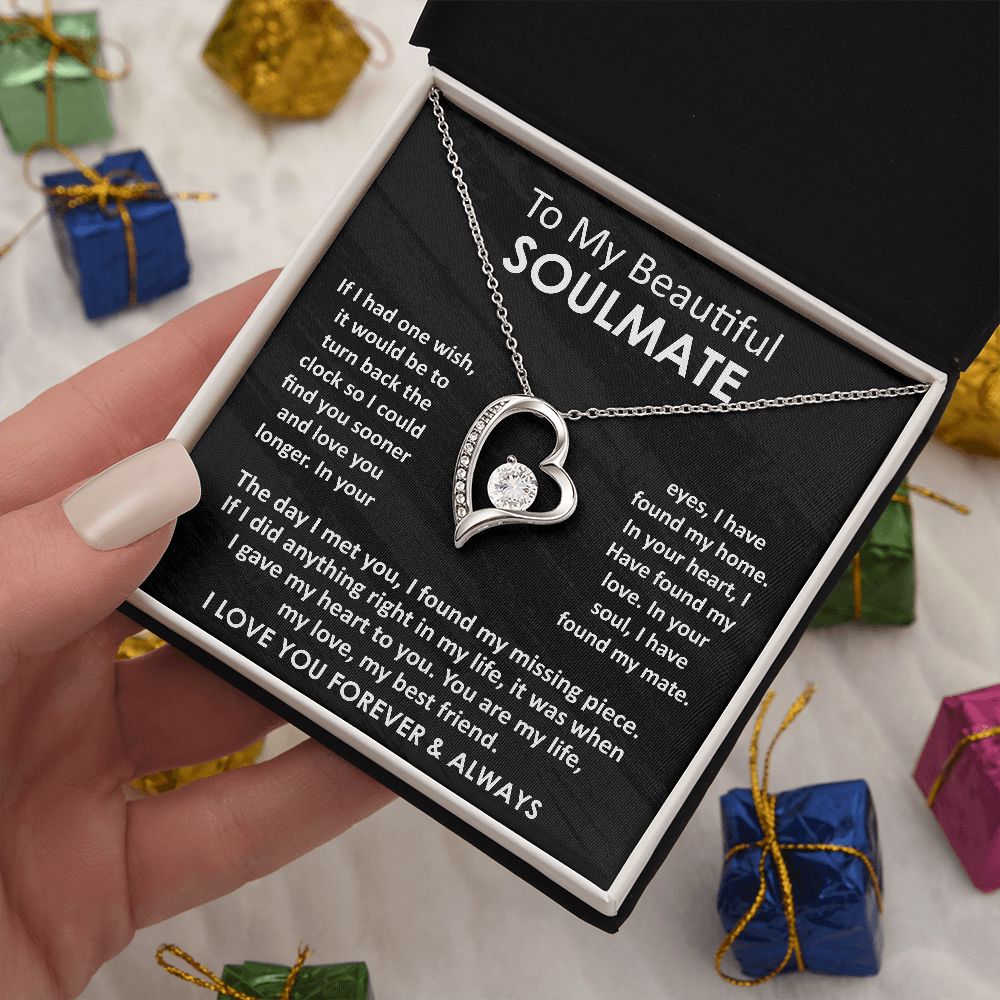 To My Beautiful Soulmate Forever Love Necklace