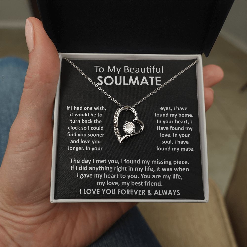 To My Beautiful Soulmate Forever Love Necklace