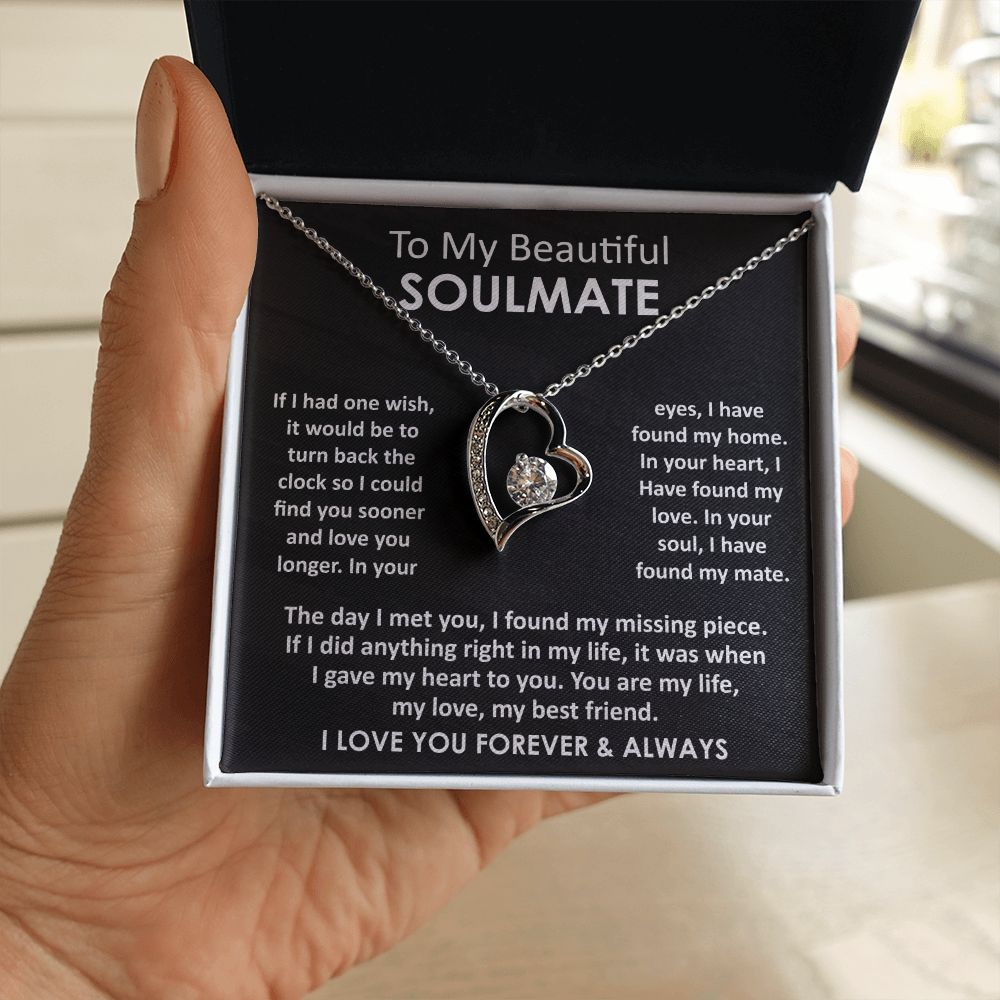 To My Beautiful Soulmate Forever Love Necklace