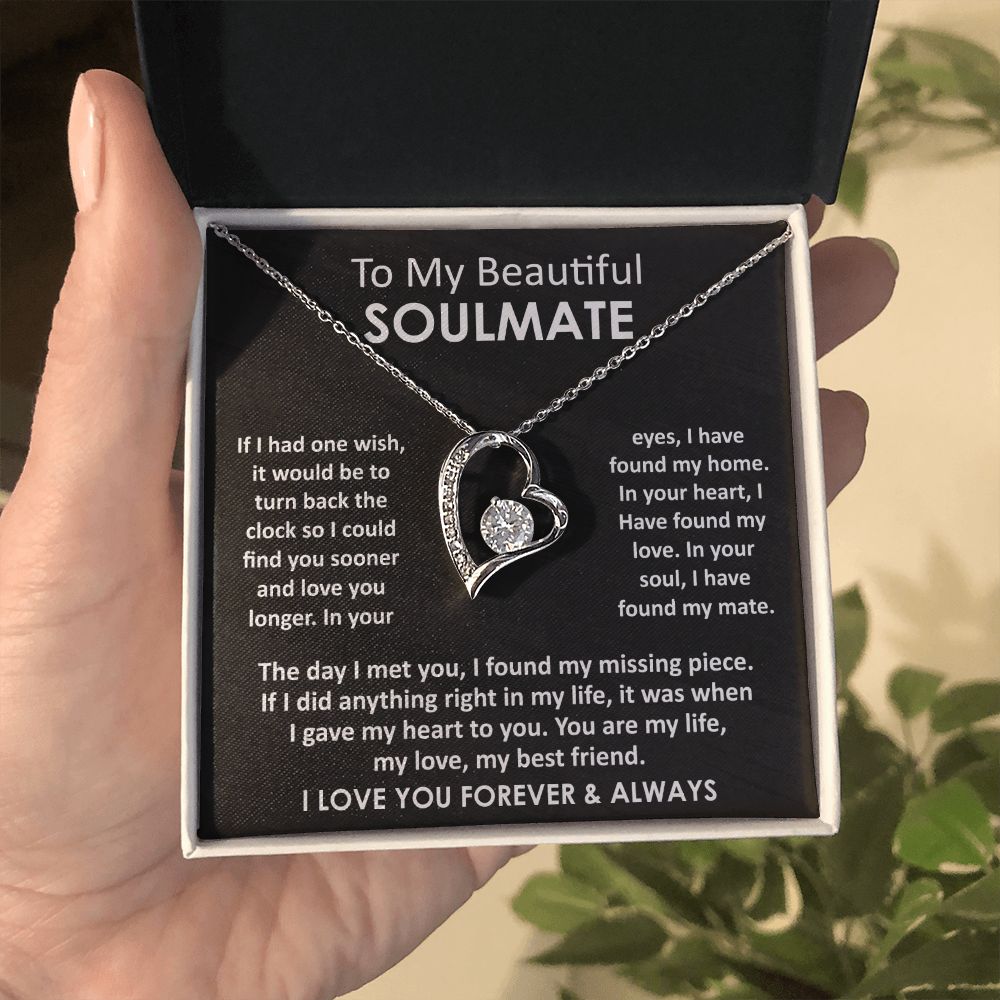 To My Beautiful Soulmate Forever Love Necklace