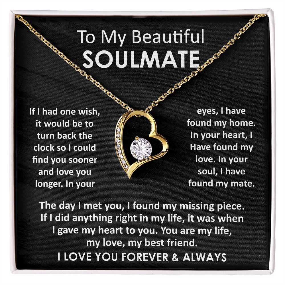 To My Beautiful Soulmate Forever Love Necklace