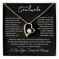 "Heartfelt Soulmate Necklace with Custom Love Message Card - Romantic Gift Idea"
