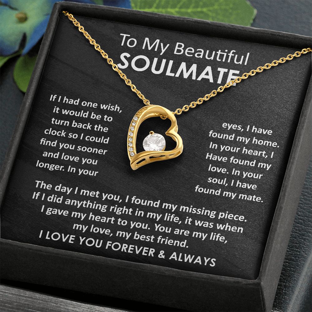 To My Beautiful Soulmate Forever Love Necklace