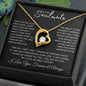 "Heartfelt Soulmate Necklace with Custom Love Message Card - Romantic Gift Idea"
