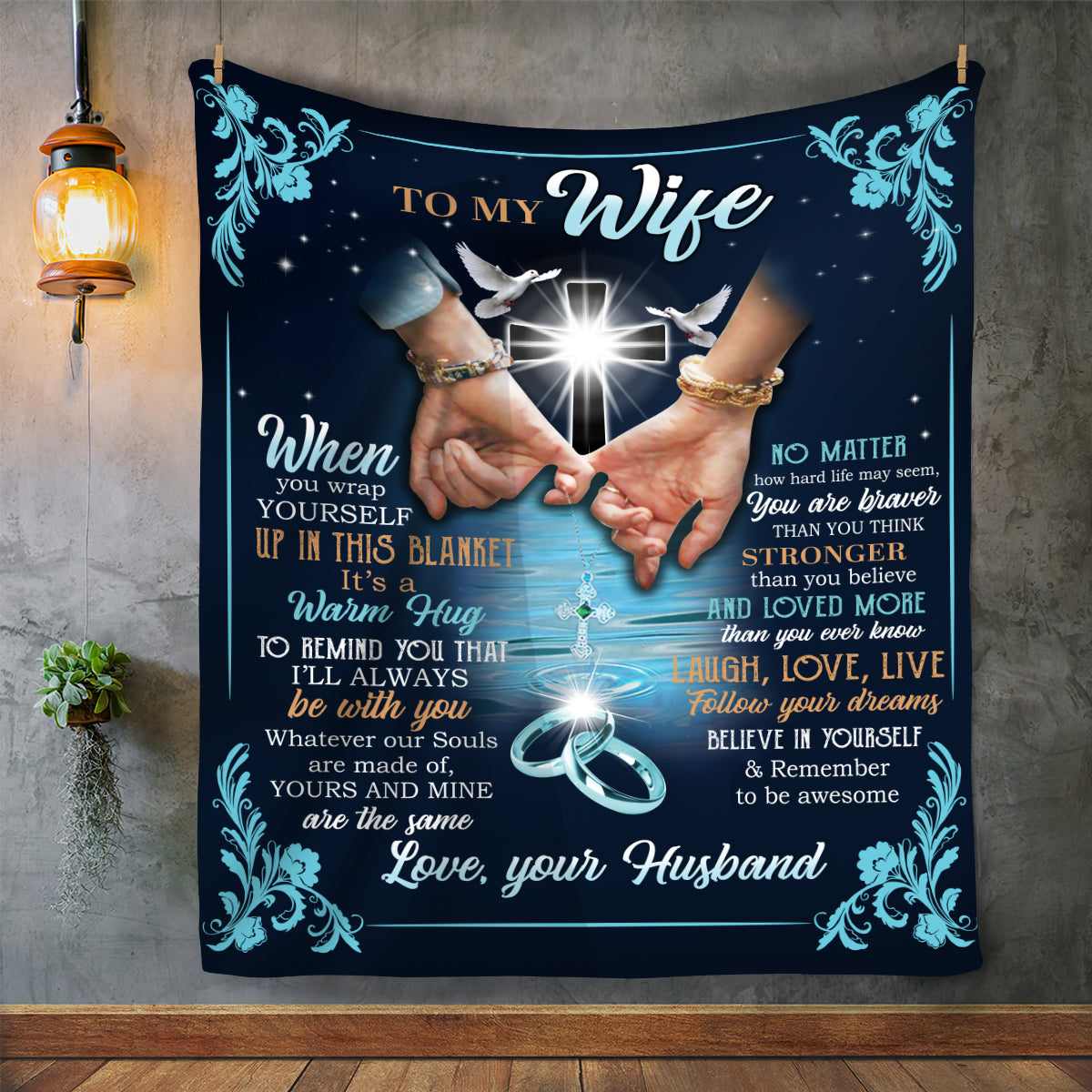 To My Wife Blanket From Husband